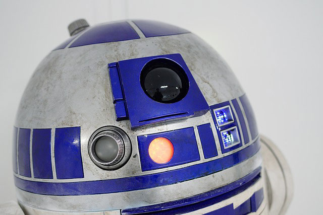 Close-up of a robotic device representing ongoing website monitoring and support.